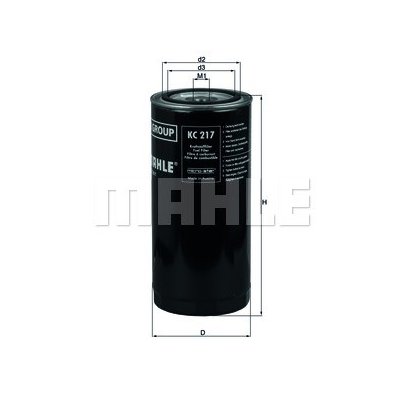 Фильтр топливный КАМАЗ-ЕВРО-4, Д-245 ЕВРО-3 (ан.6W24.059.00 / WDK962/16) KC217 MAHLE