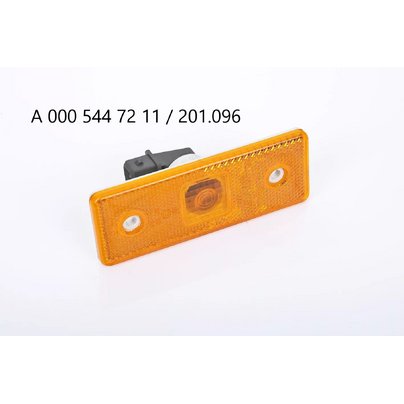 Фонарь габаритов боковых A 000 544 72 11  MERCEDES-BENZ оранжевый штекер на бок