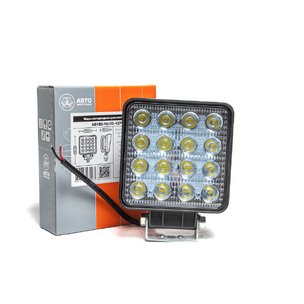Фара противотуманная светодиодная КВАДРАТНАЯ 25-диодов свет белый 12/24B AE75S-25LED-42PC  AE