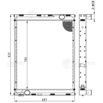 Радиатор основной КАМАЗ-43118 алюминиевый ЕВРО-5 (LRc0766) 4326А-1301010