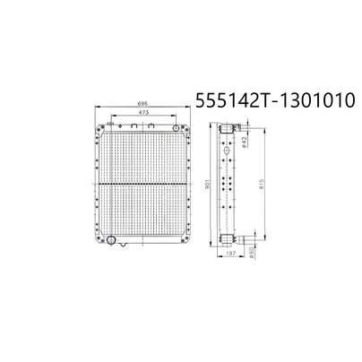 Радиатор к МАЗ-555142,-555145,-555147Д-260.5 (Е3), Д-260.12 (Е3) Al 555142Т-1301010