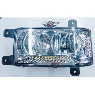 Фара головная (блокфара) Евро-4 КАМАЗ левая с ДХО 28-диодов 441.3775 LED SUFORCE