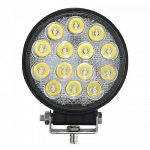 Фара противотуманная светодиодная КРУГЛАЯ ТОЛСТАЯ 14 диодов 12/24B AE42R14LED АВТОЭЛЕКТРИКА