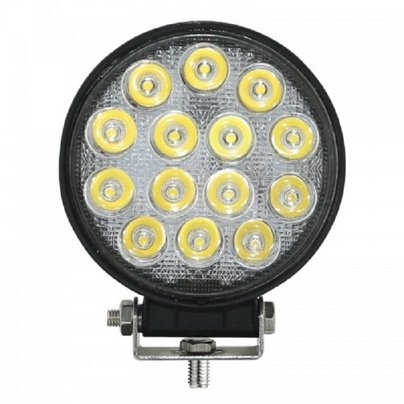 Фара противотуманная светодиодная КРУГЛАЯ ТОЛСТАЯ 14 диодов 12/24B AE42R14LED АВТОЭЛЕКТРИКА
