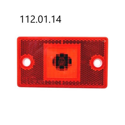 Фонарь габаритный задний 112.01.14 (прямоугольный, красный) ЛАМПОЧКА фишка РУДЕНСК