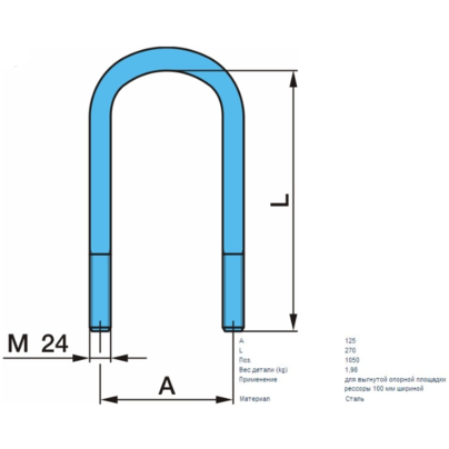 Стремянка рессоры BPW прицепа 