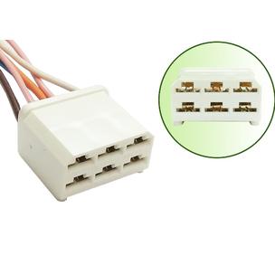 Колодка на 6 контактов с проводами (мама) 9095+6 МГ