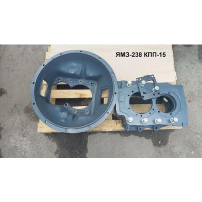 Стыковочный комплект двигатель ЯМЗ-238 и КПП-15 (С ДЕЛИТЕЛЕМ) под 1-но дисковое сцепление из 3-х