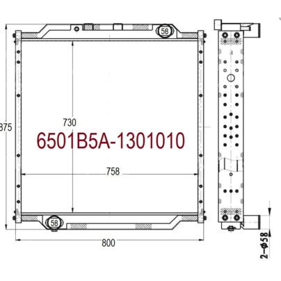 Радиатор основной МАЗ-6501В5А 