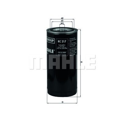 Фильтр топливный КАМАЗ-ЕВРО-4, Д-245 ЕВРО-3 (ан.6W24.059.00 / WDK962/16) KC217 MAHLE