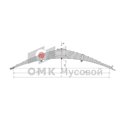 Рессора МАЗ передняя 64221-04 (14л. L=1910 мм) (64221-2902012-04) 901014MZ-6422100-2902012-04 ЧМЗ