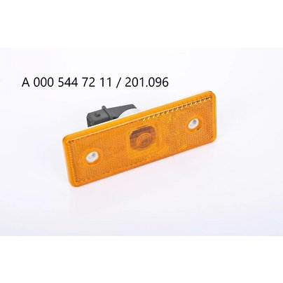 Фонарь габаритов боковых A 000 544 72 11  MERCEDES-BENZ оранжевый штекер на бок