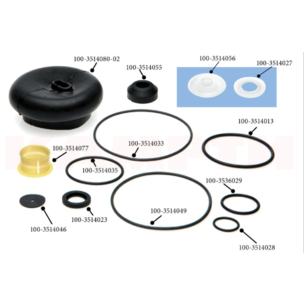 Рем.комплект крана главного тормозного (ГТК) 2-х секц. МАЗ, КамАЗ (для ГТК 100-3514008)  КАМРТИ