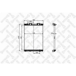 Радиатор MAN F2000 (94-) охлаждения двигателя (с рамкой) 81-03316-SX