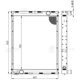 Радиатор основной КАМАЗ-43118 алюминиевый ЕВРО-5 (LRc0766) 4326А-1301010
