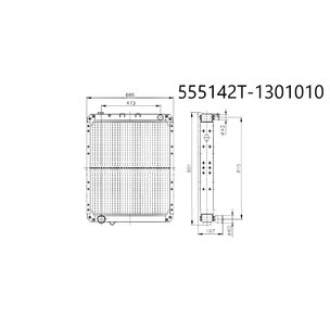 Радиатор к МАЗ-555142,-555145,-555147Д-260.5 (Е3), Д-260.12 (Е3) Al 555142Т-1301010