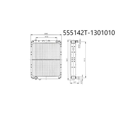 Радиатор к МАЗ-555142,-555145,-555147Д-260.5 (Е3), Д-260.12 (Е3) Al 555142Т-1301010