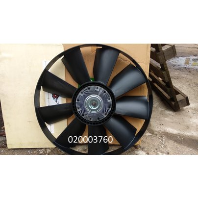 Крыльчатка вентилятора КАМАЗ С ВЯЗКОМУФТОЙ (дв.740.37,60,63,70-420 Евро 758мм) с обечайкой.020003760