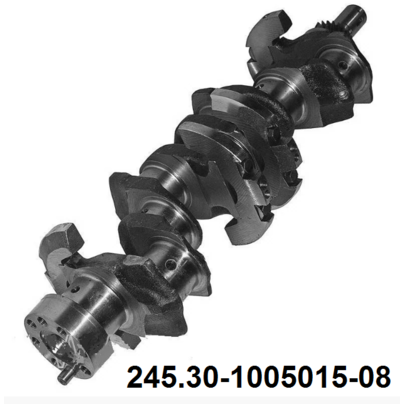 Вал коленчатый МАЗ-4370 ЕВРО-3 под 3-шпонки, конус (9 отверстий) 245.30-1005015-08 РФ