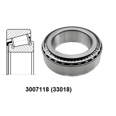 Подшипник 3007118 (33018) ступицы МАЗ-4370 задней наружный размер 90x140x39