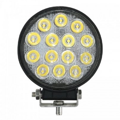 Фара противотуманная светодиодная КРУГЛАЯ ТОЛСТАЯ 14 диодов 12/24B AE42R14LED АВТОЭЛЕКТРИКА