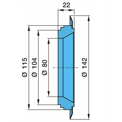 Кольцо ступицы 80х104 BPW упорное под сальники 6.5-9т (аналог 070.222 / 0537006480) AS 29.0034