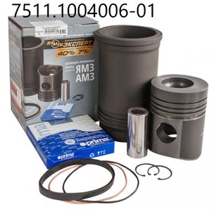 ЦПГ комплект ЯМЗ-7511-01 инд.разд. (гильза+поршень+упл.+стоп.+порш.кольца+ПАЛЕЦ) 7511-1004006-01