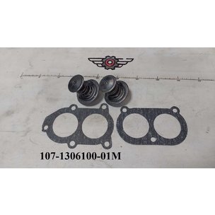 Термостат ТС107-01М (80°С) КамАЗ с дв.ЗМЗ-402,406 открытый (К-Т=2шт+ПРОКЛ.) ТС107.1306100-01М ELTRA