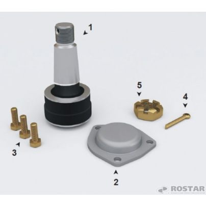 Палец реактивной штанги (шарнир РМШ) РЕМ.КОМПЛЕКТ из 5-х буртик (С/О) резина 5511-2919026-15 ЭЛЕМЕНТ