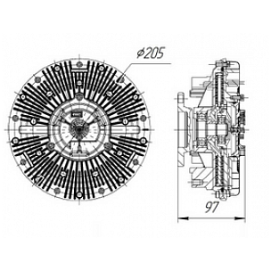 Муфта вязкостная ЯМЗ-238 Е2,3,4 7511,658