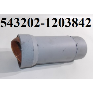 Патрубок трубы приемной МАЗ (верхний выхлоп, с кольцом) L=290мм 543202-1203842