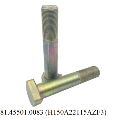 Болт колеса КАМАЗ задний М22х1,5 КАМАЗ 65802-S5 ЕВРО-5 L=115 (81.45501.0083) H150A22115AZF3