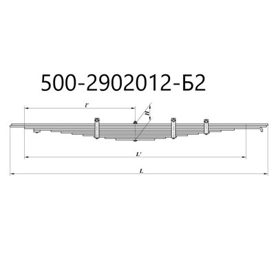 Рессора МАЗ передняя 500 (11 лист L=1642) 500-2902012-Б2 /1 СБ