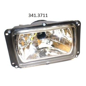 Фара головная МАЗ, КАМАЗ ручной корректор (прямоугольный разъем) 02.3711