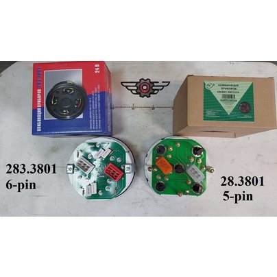 Комбинация приборов МАЗ КАМАЗ Евро 6-pin Н/О (аналог 28.3801) 283.3801