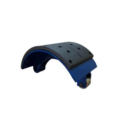 Колодка тормозная КАМАЗ-6580, 65201 задняя с осью SHACMAN (DZ90149346077) 166580-3502090 АККОР