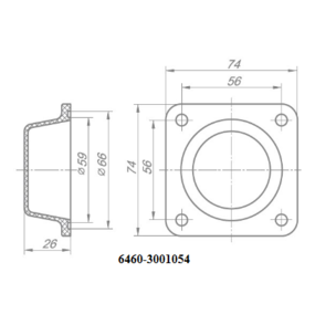 Крышка шкворня КАМАЗ-6520 верхняя (аналог 6520-3001054) 6460-3001054 РОСТАР