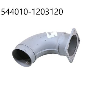 Патрубок трубы приемной МАЗ 544010 (угловой) с фланцем 544010-1203120 КСМ