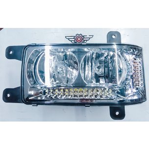 Фара головная (блокфара) Евро-4 КАМАЗ левая с ДХО 28-диодов 441.3775 LED ZTD