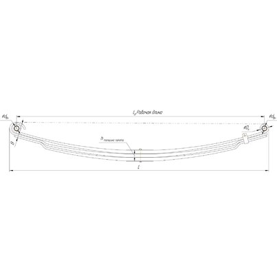 Рессора КАМАЗ передняя 5490 (3 лист. L=1837) 5490-2902012-15 БЕЛОРЕЦК