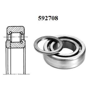 Подшипник 592708 КПП МАЗ вала вторичного передний на 105 вал размер 40x77,5x23 ZTD