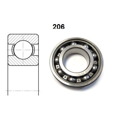 Подшипник 206 (6-206) шестерни привода ТНВД КАМАЗ евро 