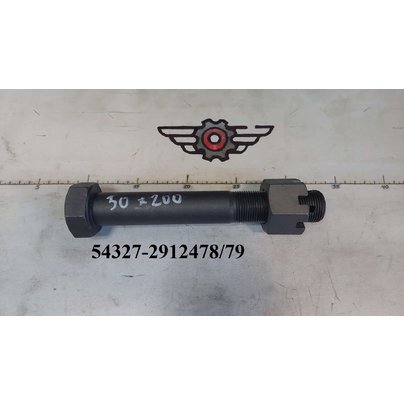 Болт М30х2х200 шарнира задней опоры МАЗ полурессоры (с гайкой) 54327-2912478 + 2912479