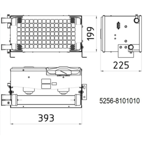 Отопитель с радиатором АМАЗ ЛиАЗ 525 в сборе 5256-8101010 ШААЗ