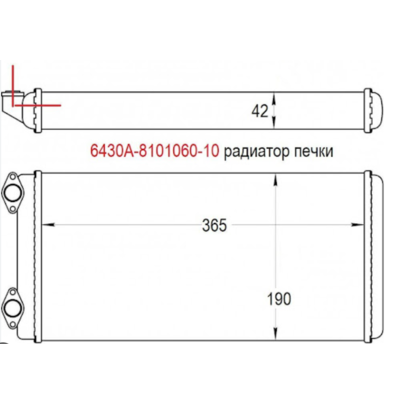 Радиатор отопителя МАЗ, MAN 