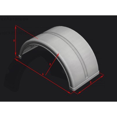 Крыло локер МАЗ заднее односкатное 