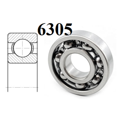 Подшипник 180305 (6-305 2RS) привода вентилятора и ТНВД (закрытый) размер 25x62x17 NTN