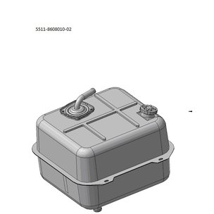 Бак гидросистемы масляный (гидробак) КАМАЗ 5511 в сб. (485х490х363) 5511-8608010-02 МГ