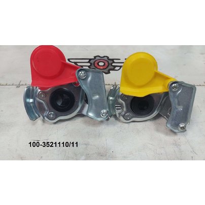 Головки соединительные типа ПАЛМ М22  КОМПЛЕКТ=2шт. красная+желтая МАЗ КАМАЗ 100-3521110/11 М22 МГ