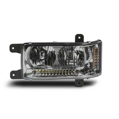 Фара головная (блокфара) Евро-4 КАМАЗ левая с ДХО 30-диодов 441.3775 LED ПРАМО